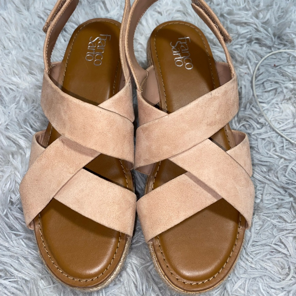 Franco Sarto Pink Platform Sandals